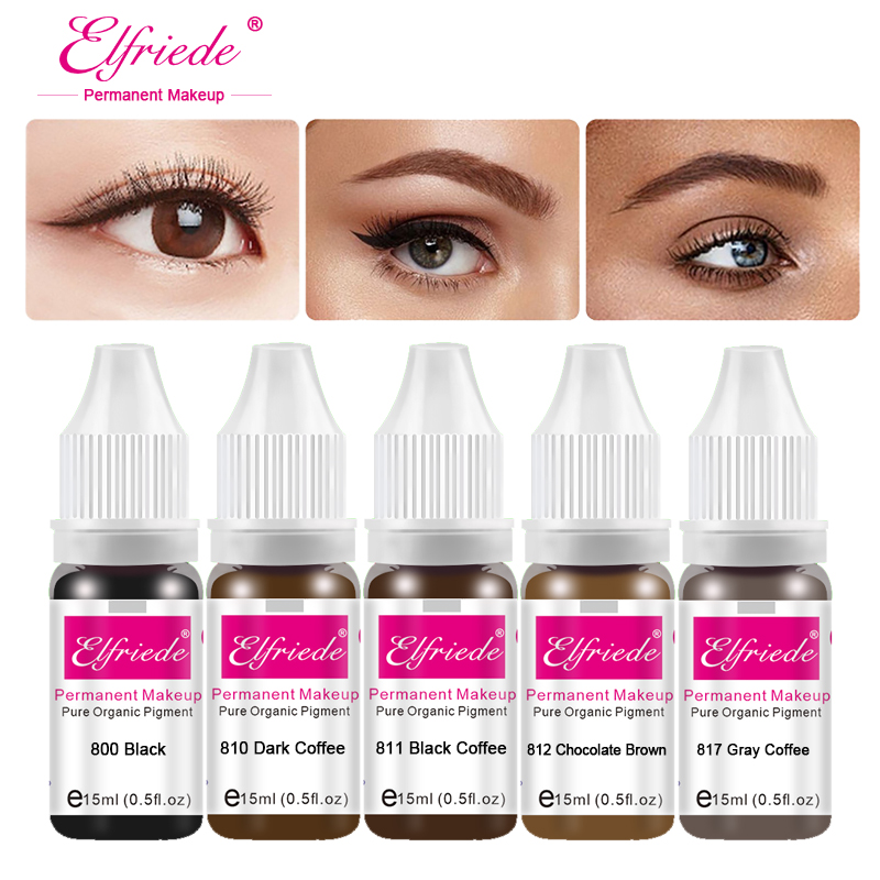 Elfriede 15ml Tattoo Semi Permanent Pigments Ink For Makeup Microblading Eyebrow Eyeliner