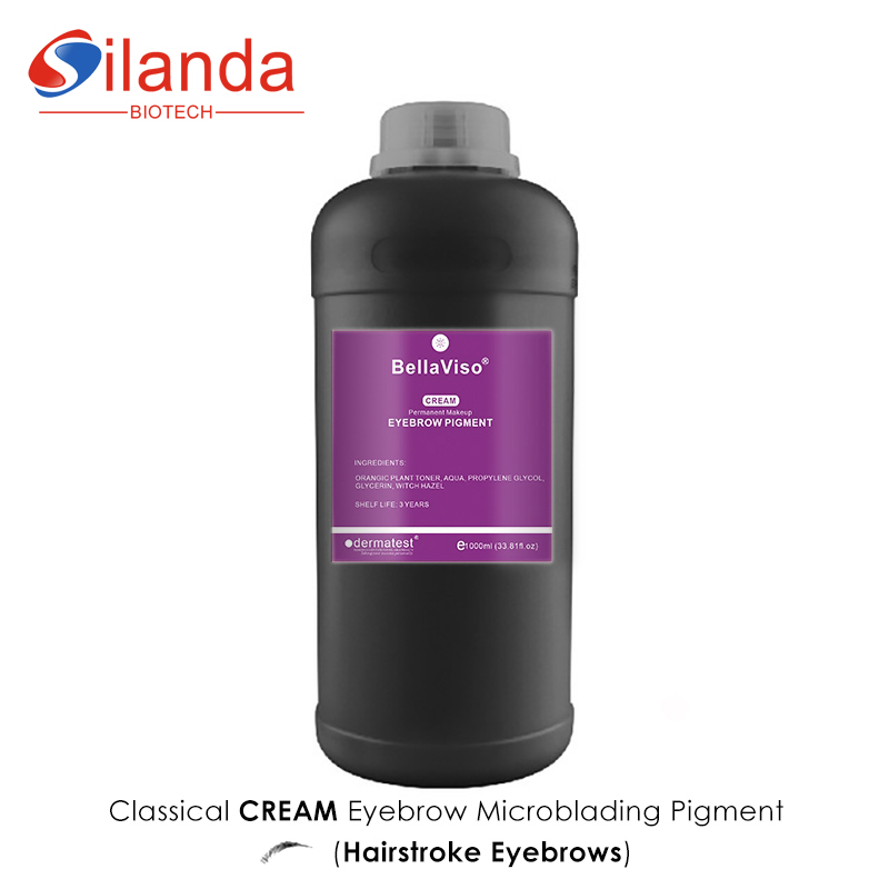 BellaViso Semi-permanent Makeup Eyebrow Eyeliner Tattoo Pigment Manual Machine Operation PMU Microblading Cream 1000mL