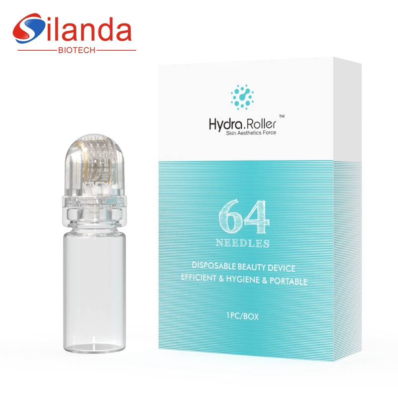 Hydra Roller HR64 Titanium Alloy Needle Aqua Gold 64pins with Ampoule 10ml